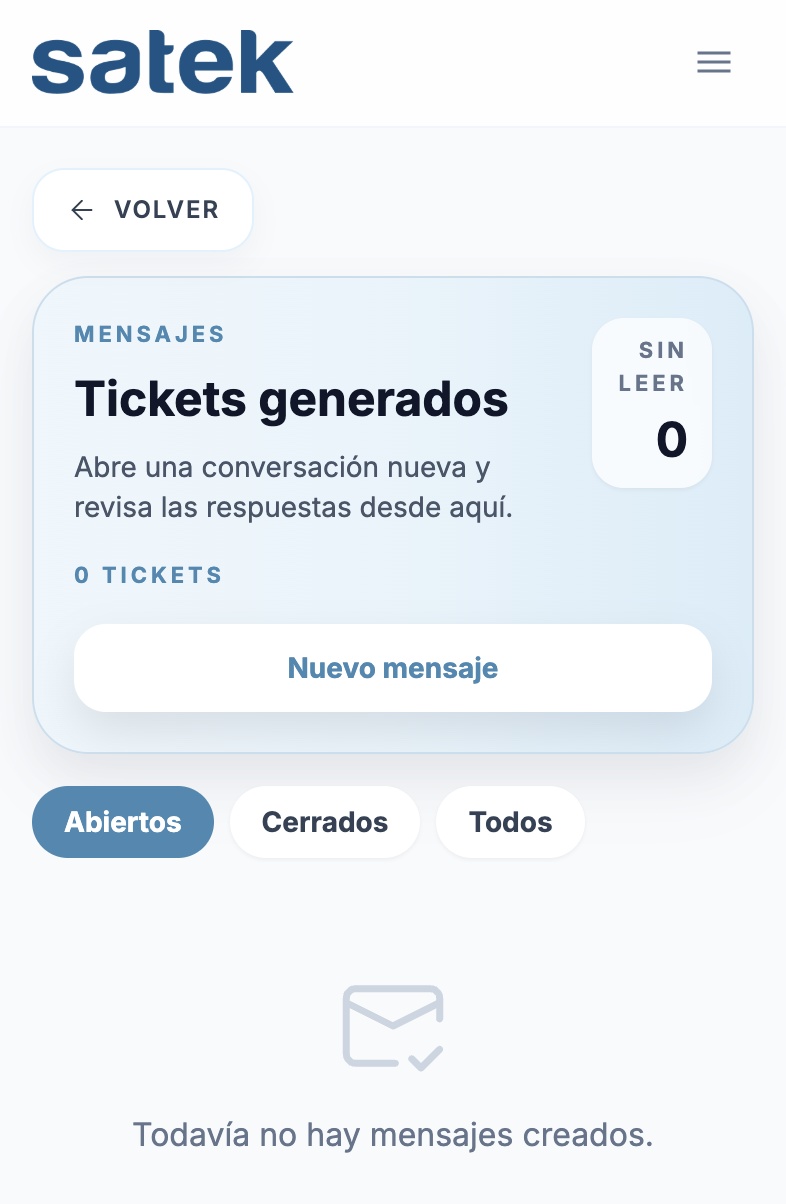 Mensajes y tickets. Captura real aportada por el usuario. Vista sin datos personales.